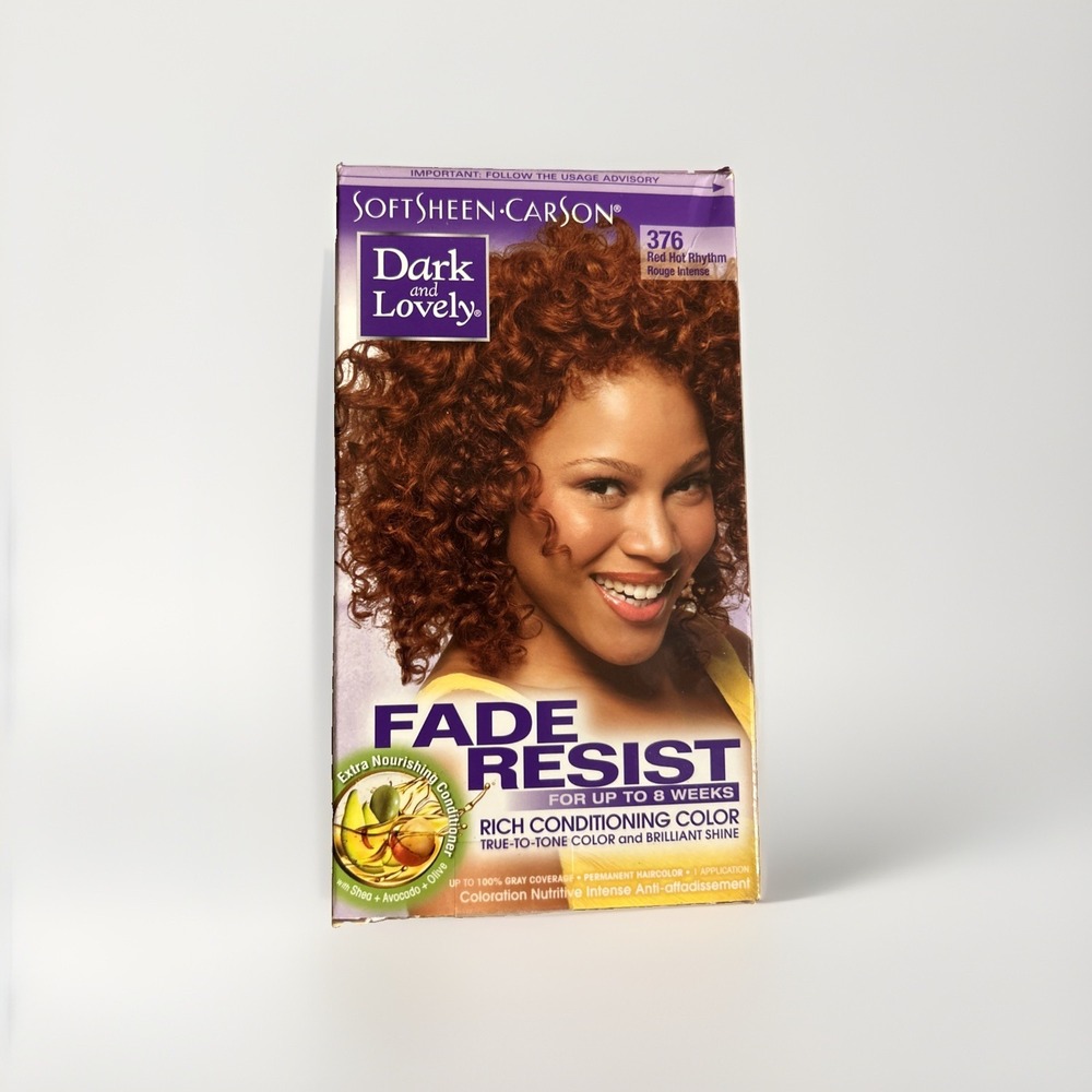 Dark and Lovely Permanent Hair Color Fade Resist  376 Red Hot Rhythm